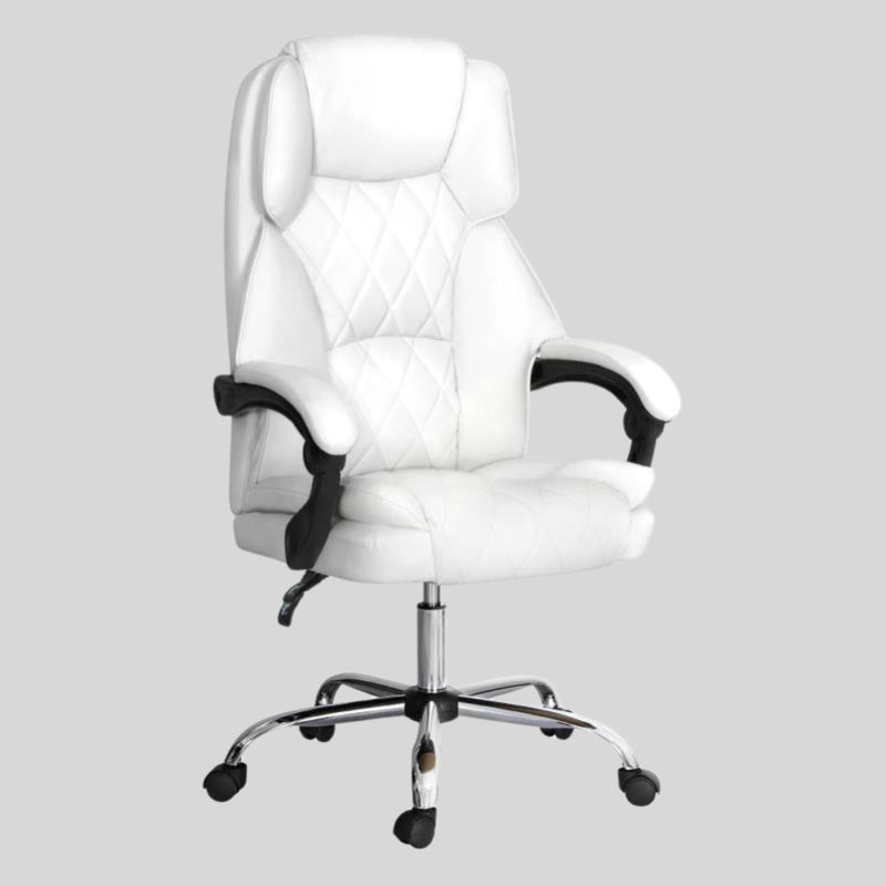 Executive Ergonomic PU Leather Office Chair with Chrome Base