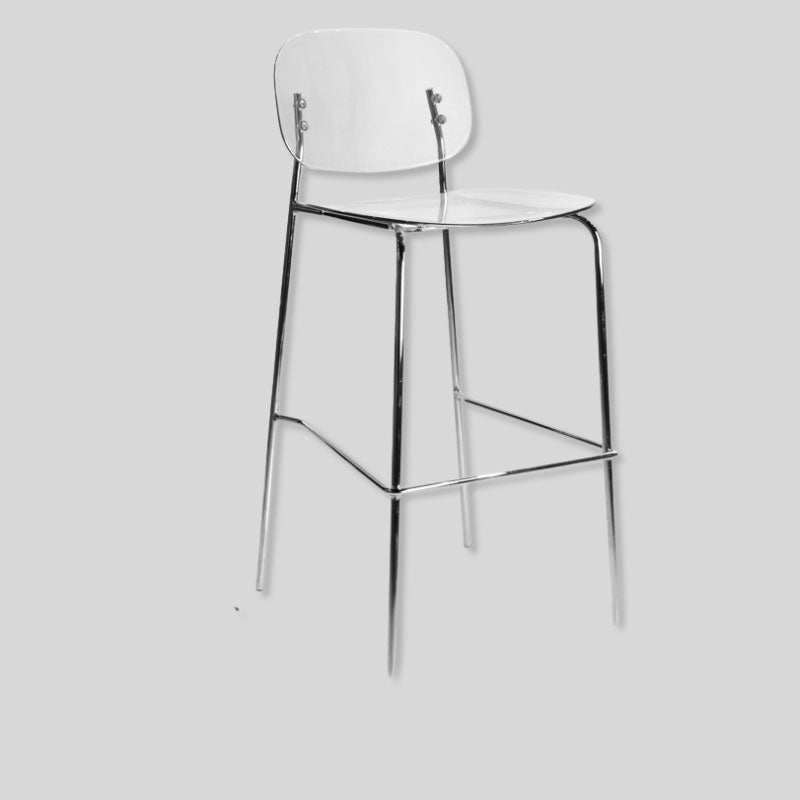 Acrylic Chrome Counter Stools Vibrant Acrylic Bar Stool With