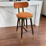 Light Luxury Kitchen Bar Chairs Solid Wood Bar Stools Home Furniture Modern Household Barstool High Bar Chair