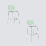 Modern Y2K Acrylic Bar Stool – Transparent High Stool with Metal Frame for Cafés, Bubble Tea Shops & Stylish Interiors