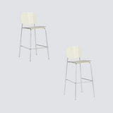 Modern Y2K Acrylic Bar Stool – Transparent High Stool with Metal Frame for Cafés, Bubble Tea Shops & Stylish Interiors