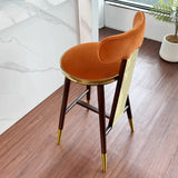 Light Luxury Kitchen Bar Chairs Solid Wood Bar Stools Home Furniture Modern Household Barstool High Bar Chair