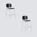 Modern Y2K Acrylic Bar Stool – Transparent High Stool with Metal Frame for Cafés, Bubble Tea Shops & Stylish Interiors