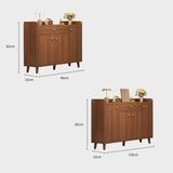 Modern Nordic Solid Wood Dining Chair – Rattan Backrest & Faux Leather Seat, Minimalist Design for Homes, Cafés & Boutique Spaces