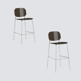 Modern Y2K Acrylic Bar Stool – Transparent High Stool with Metal Frame for Cafés, Bubble Tea Shops & Stylish Interiors