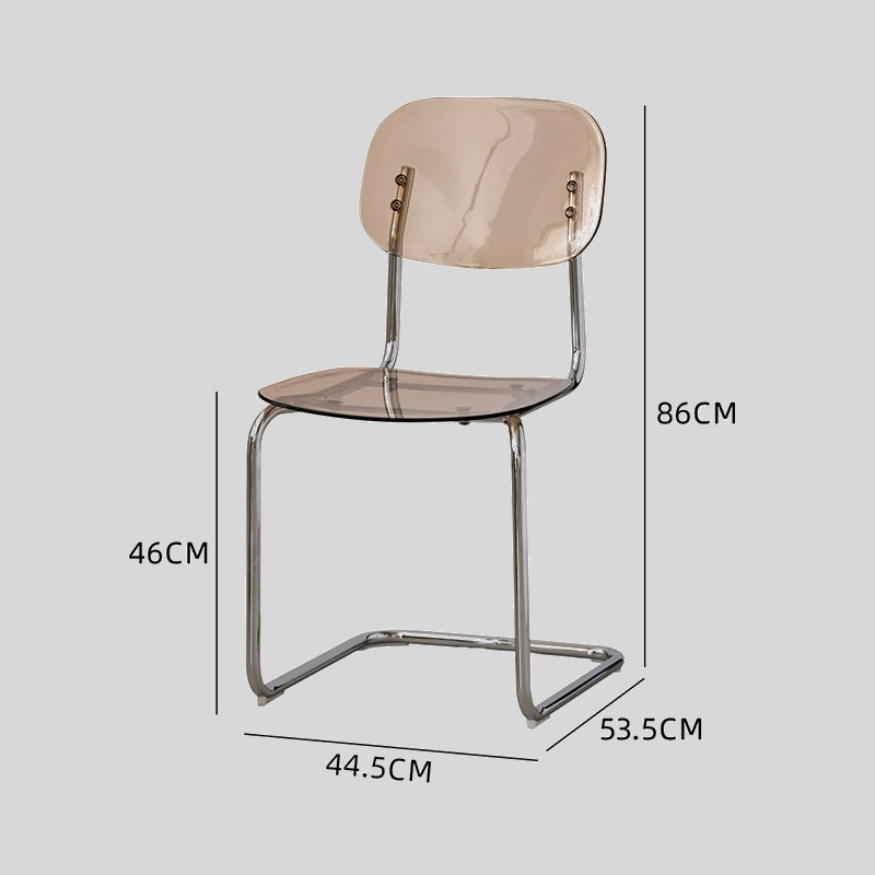 Modern Transparent Acrylic Dining Chair – Minimalist Cantilever Design with Chrome Frame