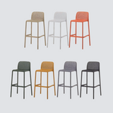 Modern Hollow-Back PP Bar Stool – Ergonomic High Chair with Breathable Raindrop Design, Multi-Colour Options for Bars, Cafés & Home Kitchen Islands