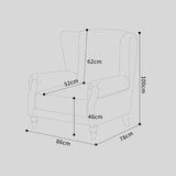 Vintage Wingback Lounge Chair – Floral Tapestry Accent Armchair with PU Leather Trim