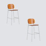 Modern Y2K Acrylic Bar Stool – Transparent High Stool with Metal Frame for Cafés, Bubble Tea Shops & Stylish Interiors