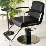 Modern Stainless Steel Salon Chair – Hydraulic Barber & Beauty Studio Seating