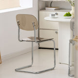 Modern Transparent Acrylic Dining Chair – Minimalist Cantilever Design with Chrome Frame