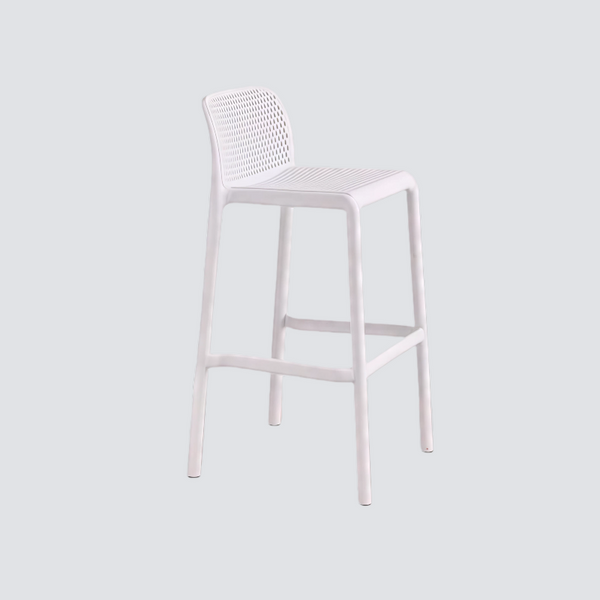 Modern Hollow-Back PP Bar Stool – Ergonomic High Chair with Breathable Raindrop Design, Multi-Colour Options for Bars, Cafés & Home Kitchen Islands