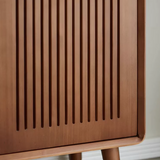 Nordic Walnut Solid Wood Shoe Cabinet