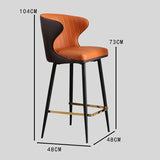 Ruiruiy Dining Room Chairs Bar Stool Metal Counter Stool With Backrest - Bar Stools PU Leather Breakfast Bar Chairs - Bar Chair Stool Bistro Stool with Metal Base