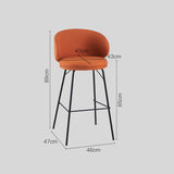 Fashionable Bar Chair Nordic Iron High Stool Bar Front Desk High Chair with Backrest Counter Height Barstool