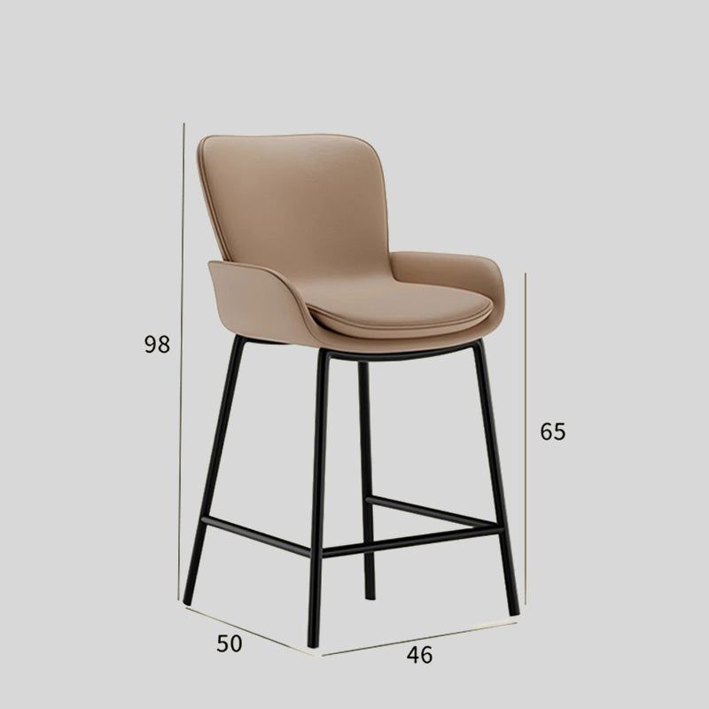 Light Luxury Leather Bar Chair Home Modern Simple Bar Chair High Stool Kitchen Island Table Chair Bar Stool Bar Chair