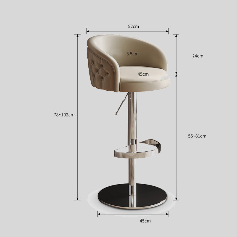 Modern Minimalist Swivel Bar Stool – Adjustable & Nordic Style Counter Chair