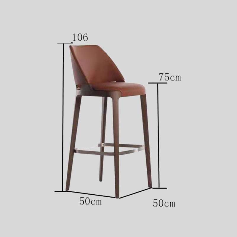 American Solid Wood Bar Chairs for Bar Furniture Modern Minimalist Front Desk Chair Nordic Designer Light Luxury High Bar Chair