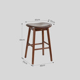 Luxury Modern Solid Wood Bar Stool with or Without Back, Nordic Style Pub Barstool for Kitchen Island Salon Bar Chairs High Barstool
