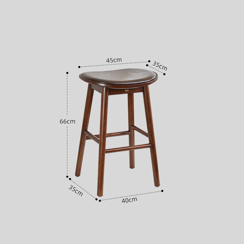 Luxury Modern Solid Wood Bar Stool with or Without Back, Nordic Style Pub Barstool for Kitchen Island Salon Bar Chairs High Barstool
