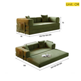 Multi-Form Chill Sofa | 5-in-1 Convertible Sofa Bed, 55D Foam, Stainless Steel Frame