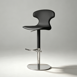 Modern Luxury Saddle Leather Bar Stool - Adjustable Swivel Counter Chair