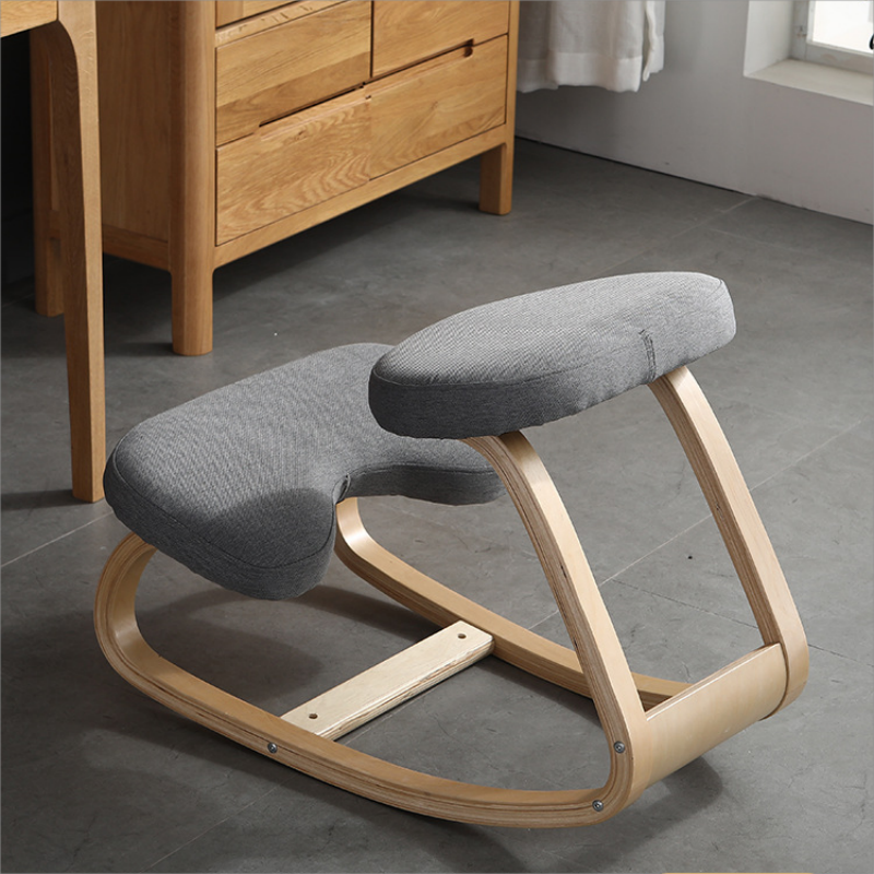 Ergonomic Kneeling Chair – Fixed Design, Full Birch Wood, Multiple Fabrics