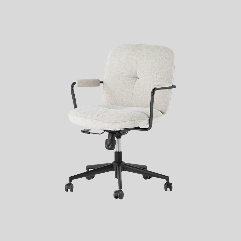 Modern Office Chair with Adjustable Height and Soft Fabric Upholstery