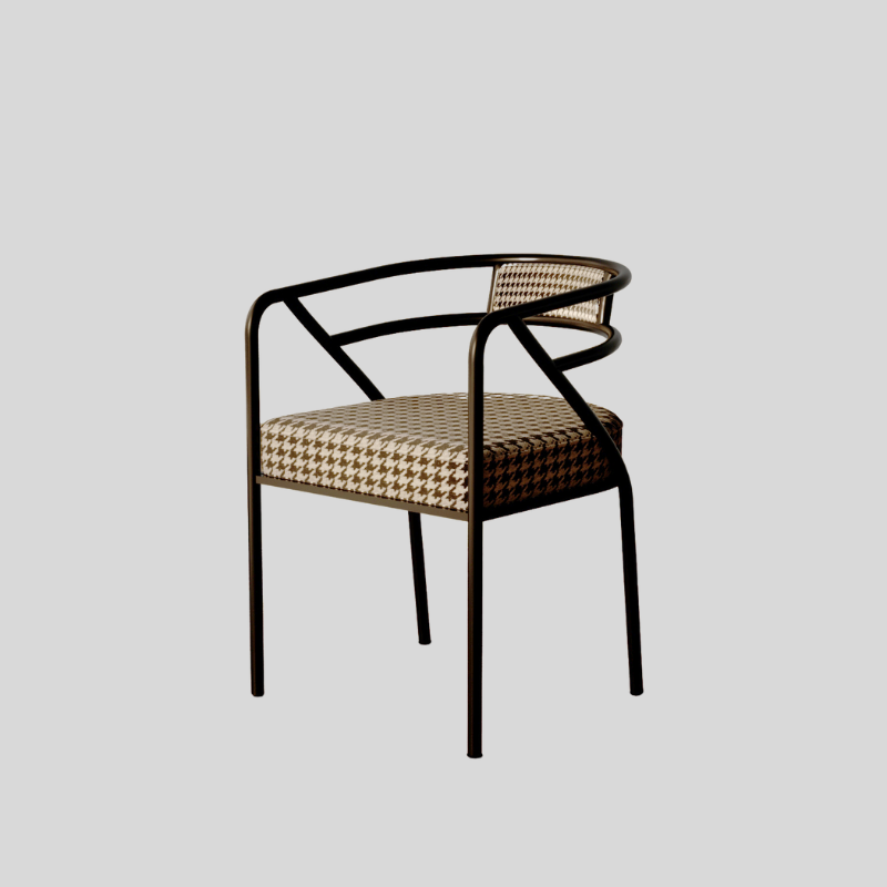Modern Luxe Gold-Framed Dining Chair