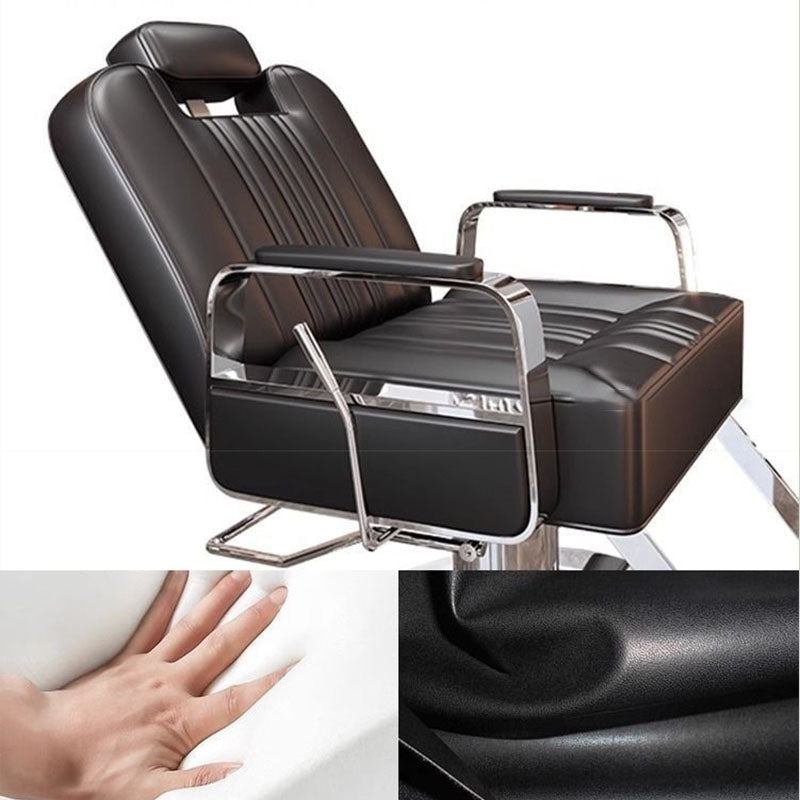 Luxury Reclining Salon Chair with Gold or Chrome Base