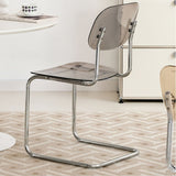 Modern Transparent Acrylic Dining Chair – Minimalist Cantilever Design with Chrome Frame