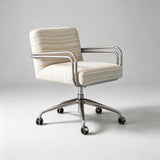 Modern Fabric Swivel Office Chair | Fixed Armrests, 360° Swivel, 150kg Rated