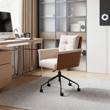 Adjustable Cotton-Linen & Microfiber Leather Study Chair