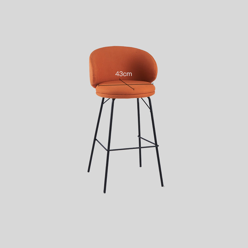 Fashionable Bar Chair Nordic Iron High Stool Bar Front Desk High Chair with Backrest Counter Height Barstool