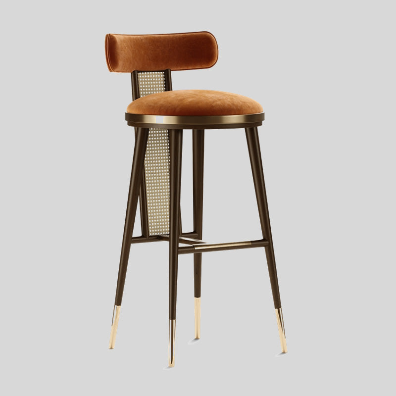 Light Luxury Solid Wood Bar Chairs Designer Back Bar Chairs For Kitchen Nordic Hotel Reception Banqueta Home Furniture