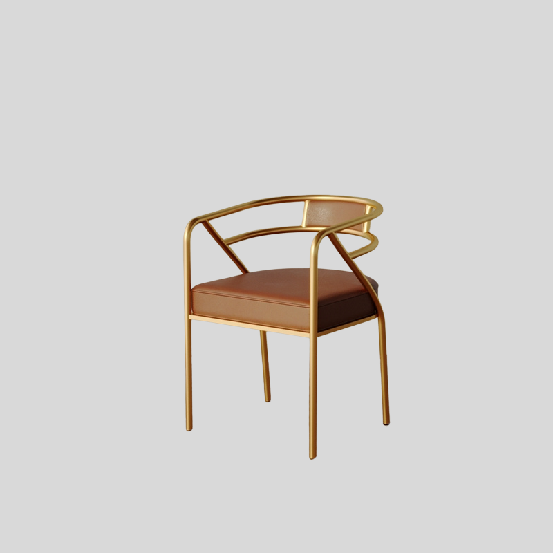 Modern Luxe Gold-Framed Dining Chair