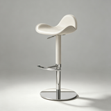 Saddle Leather Bar Stool - Swivel and Height Adjustable Kitchen Island Seat