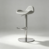 Saddle Leather Bar Stool - Swivel and Height Adjustable Kitchen Island Seat