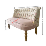 French Accent Chair & Vanity Stool | Solid Wood Frame | Upholstered Bedroom Chair | Single & Double