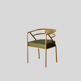 Modern Luxe Gold-Framed Dining Chair