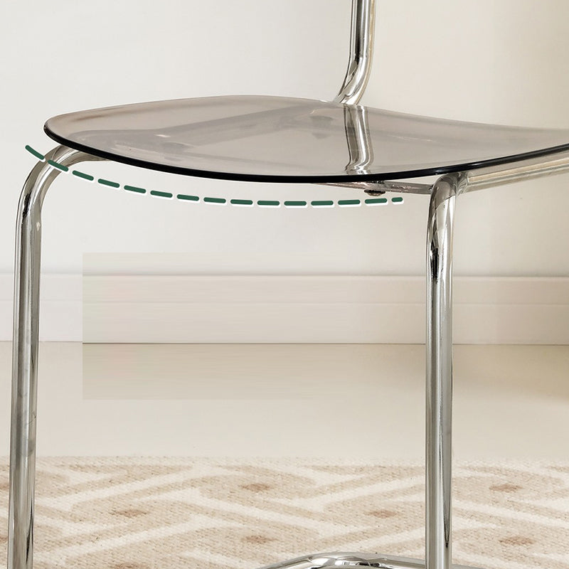 Modern Transparent Acrylic Dining Chair – Minimalist Cantilever Design with Chrome Frame