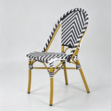 French Rattan Outdoor Chair | Weatherproof Wicker Cafe & Patio Bistro Chair