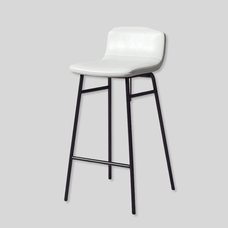 Modern Leather Bar Stool with Gold Metal Legs for Luxurious Interiors