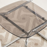 Modern Transparent Acrylic Dining Chair – Minimalist Cantilever Design with Chrome Frame
