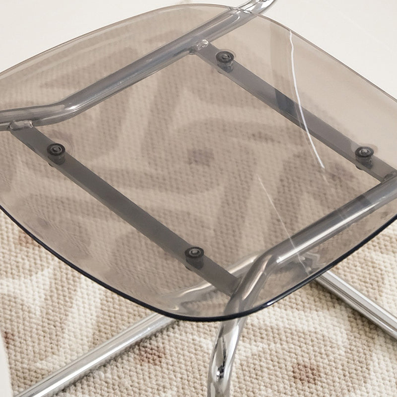 Modern Transparent Acrylic Dining Chair – Minimalist Cantilever Design with Chrome Frame