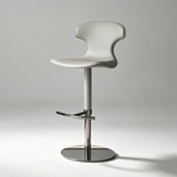 Modern Luxury Saddle Leather Bar Stool - Adjustable Swivel Counter Chair