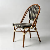 French Rattan Outdoor Chair | Weatherproof Wicker Cafe & Patio Bistro Chair