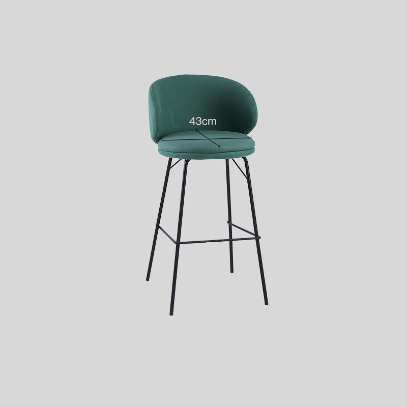 Fashionable Bar Chair Nordic Iron High Stool Bar Front Desk High Chair with Backrest Counter Height Barstool