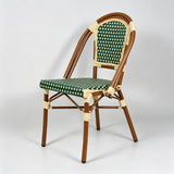 French Rattan Outdoor Chair | Weatherproof Wicker Cafe & Patio Bistro Chair
