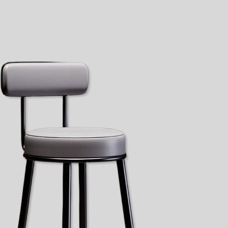 Modern High Back Bar Stool with Gold-Tipped Legs for Elegant Home Bars